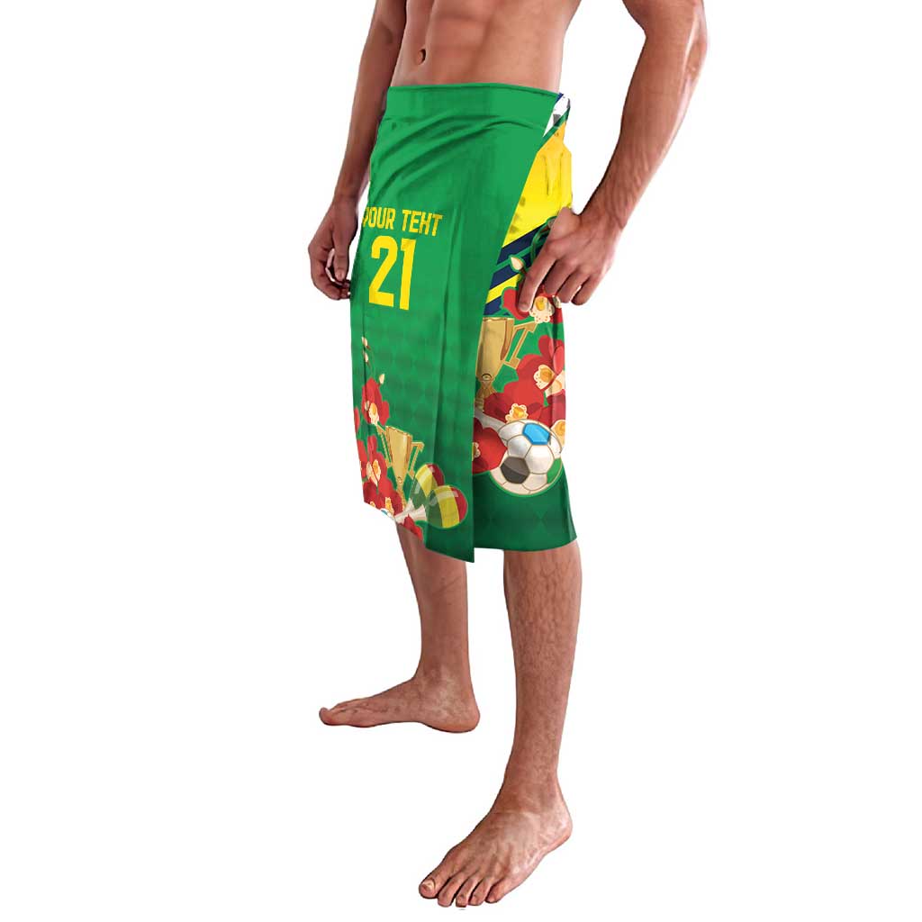 Brazil Canarinho Football Custom Lavalava Bora Brasil! Go Brazil!