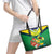 Brazil Canarinho Football Custom Leather Tote Bag Bora Brasil! Go Brazil!