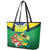Brazil Canarinho Football Custom Leather Tote Bag Bora Brasil! Go Brazil!