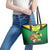 Brazil Canarinho Football Custom Leather Tote Bag Bora Brasil! Go Brazil!