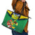 Brazil Canarinho Football Custom Leather Tote Bag Bora Brasil! Go Brazil!
