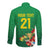 Brazil Canarinho Football Custom Long Sleeve Button Shirt Bora Brasil! Go Brazil!