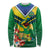 Brazil Canarinho Football Custom Long Sleeve Shirt Bora Brasil! Go Brazil!