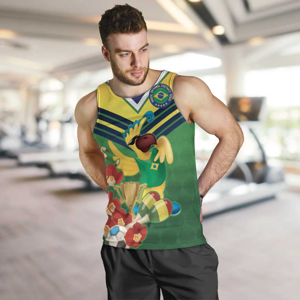 Brazil Canarinho Football Custom Men Tank Top Bora Brasil! Go Brazil!