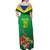 Brazil Canarinho Football Custom Off Shoulder Maxi Dress Bora Brasil! Go Brazil!