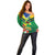 Brazil Canarinho Football Custom Off Shoulder Sweater Bora Brasil! Go Brazil!
