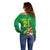 Brazil Canarinho Football Custom Off Shoulder Sweater Bora Brasil! Go Brazil!