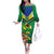 Brazil Canarinho Football Custom Off The Shoulder Long Sleeve Dress Bora Brasil! Go Brazil!