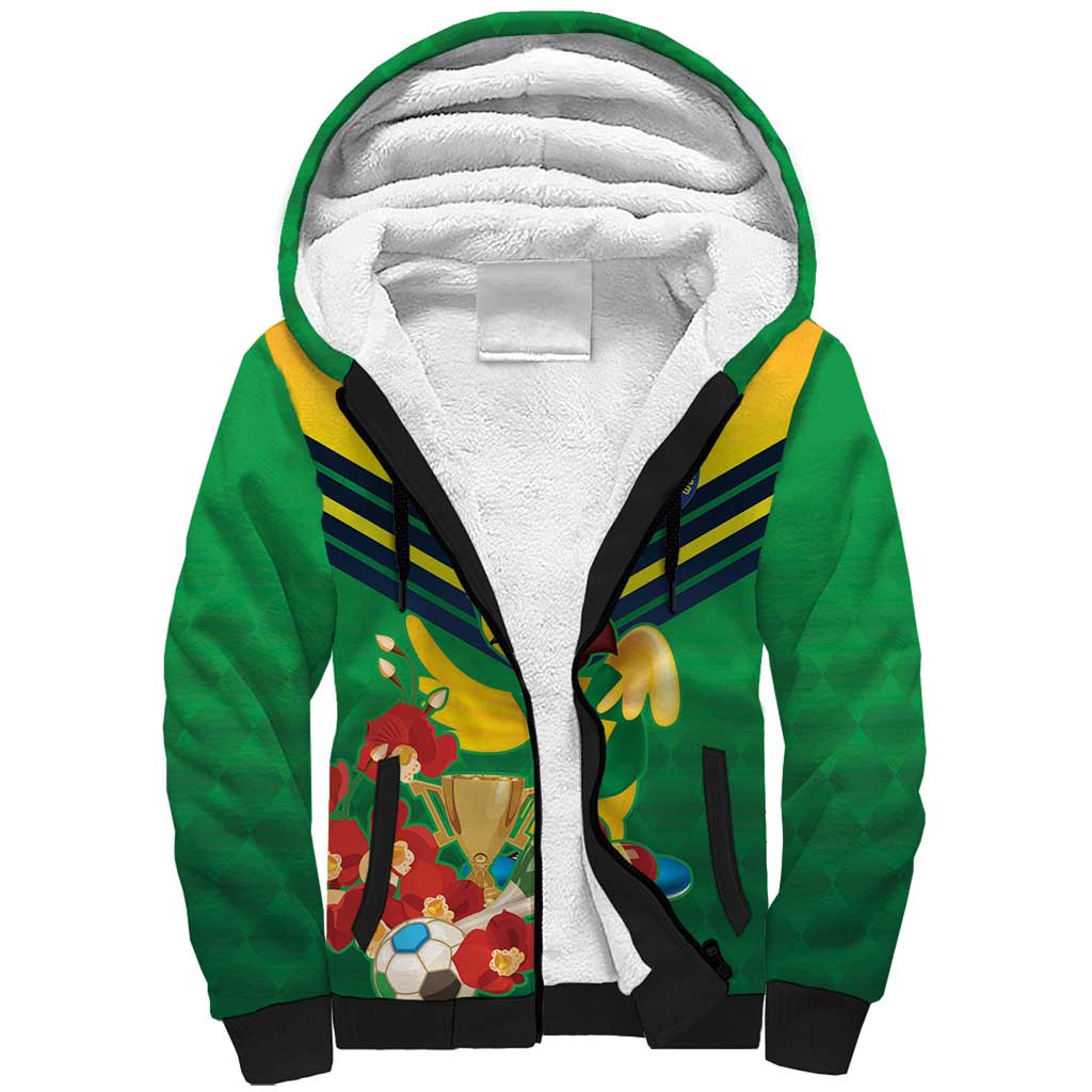 Brazil Canarinho Football Custom Sherpa Hoodie Bora Brasil! Go Brazil!
