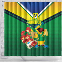 Brazil Canarinho Football Custom Shower Curtain Bora Brasil! Go Brazil!