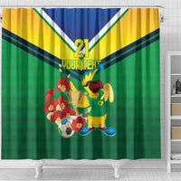 Brazil Canarinho Football Custom Shower Curtain Bora Brasil! Go Brazil!