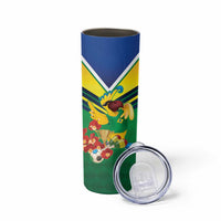 Brazil Canarinho Football Custom Skinny Tumbler Bora Brasil! Go Brazil!