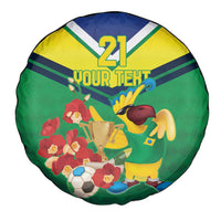 Brazil Canarinho Football Custom Spare Tire Cover Bora Brasil! Go Brazil!