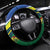 Brazil Canarinho Football Steering Wheel Cover Bora Brasil! Go Brazil!