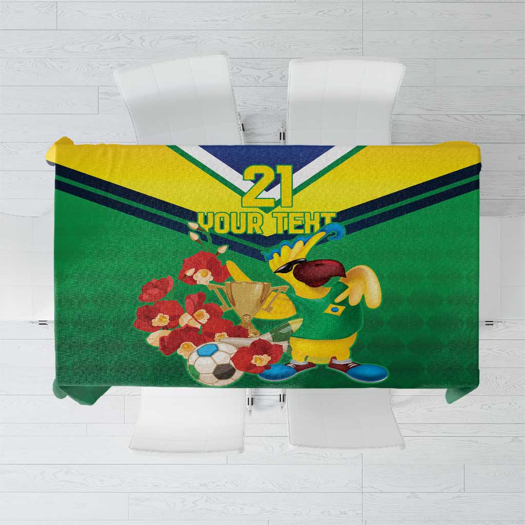 Brazil Canarinho Football Custom Tablecloth Bora Brasil! Go Brazil!
