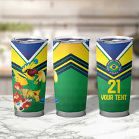 Brazil Canarinho Football Custom Tumbler Cup Bora Brasil! Go Brazil!