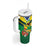 Brazil Canarinho Football Custom Tumbler With Handle Bora Brasil! Go Brazil!