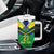 Brazil Canarinho Football Custom Tumbler With Handle Bora Brasil! Go Brazil!