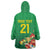 Brazil Canarinho Football Custom Wearable Blanket Hoodie Bora Brasil! Go Brazil!