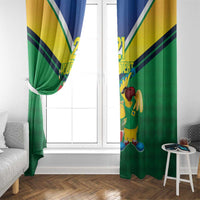 Brazil Canarinho Football Custom Window Curtain Bora Brasil! Go Brazil!