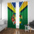 Brazil Canarinho Football Custom Window Curtain Bora Brasil! Go Brazil!