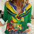 Brazil Canarinho Football Custom Women Casual Shirt Bora Brasil! Go Brazil!