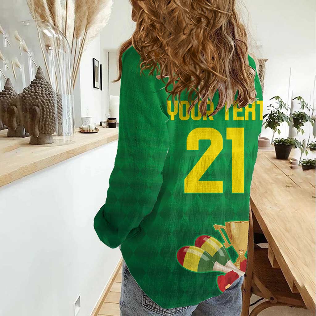 Brazil Canarinho Football Custom Women Casual Shirt Bora Brasil! Go Brazil!