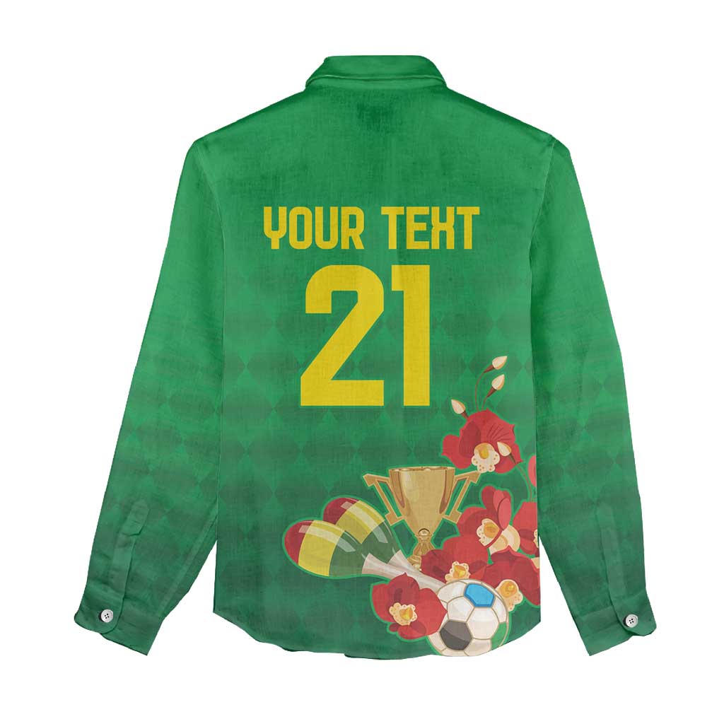 Brazil Canarinho Football Custom Women Casual Shirt Bora Brasil! Go Brazil!