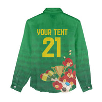 Brazil Canarinho Football Custom Women Casual Shirt Bora Brasil! Go Brazil!