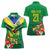 Brazil Canarinho Football Custom Women Polo Shirt Bora Brasil! Go Brazil!