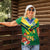 Brazil Canarinho Football Custom Women Polo Shirt Bora Brasil! Go Brazil!