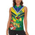 Brazil Canarinho Football Custom Women Sleeveless Polo Shirt Bora Brasil! Go Brazil!