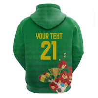 Brazil Canarinho Football Custom Zip Hoodie Bora Brasil! Go Brazil!