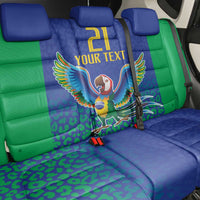 Brazil Canarinho Custom Back Car Seat Cover Macaw Mascot with Brazil Flag Colors