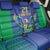 Brazil Canarinho Custom Back Car Seat Cover Macaw Mascot with Brazil Flag Colors