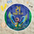 Brazil Canarinho Custom Beach Blanket Macaw Mascot with Brazil Flag Colors
