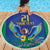 Brazil Canarinho Custom Beach Blanket Macaw Mascot with Brazil Flag Colors