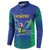 Brazil Canarinho Custom Button Sweatshirt Macaw Mascot with Brazil Flag Colors