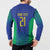 Brazil Canarinho Custom Button Sweatshirt Macaw Mascot with Brazil Flag Colors