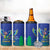 Brazil Canarinho Custom 4 in 1 Can Cooler Tumbler Macaw Mascot with Brazil Flag Colors
