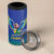 Brazil Canarinho Custom 4 in 1 Can Cooler Tumbler Macaw Mascot with Brazil Flag Colors