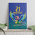Brazil Canarinho Custom Canvas Wall Art Macaw Mascot with Brazil Flag Colors