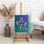 Brazil Canarinho Custom Canvas Wall Art Macaw Mascot with Brazil Flag Colors