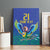 Brazil Canarinho Custom Canvas Wall Art Macaw Mascot with Brazil Flag Colors