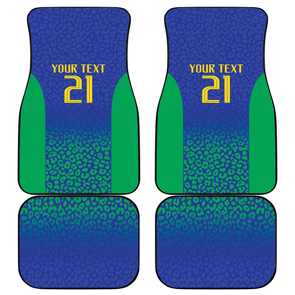 Brazil Canarinho Custom Car Mats Macaw Mascot with Brazil Flag Colors