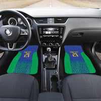 Brazil Canarinho Custom Car Mats Macaw Mascot with Brazil Flag Colors
