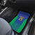 Brazil Canarinho Custom Car Mats Macaw Mascot with Brazil Flag Colors