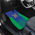 Brazil Canarinho Custom Car Mats Macaw Mascot with Brazil Flag Colors