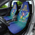 Brazil Canarinho Custom Car Seat Cover Macaw Mascot with Brazil Flag Colors