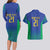Brazil Canarinho Custom Couples Matching Long Sleeve Bodycon Dress and Hawaiian Shirt Macaw Mascot with Brazil Flag Colors